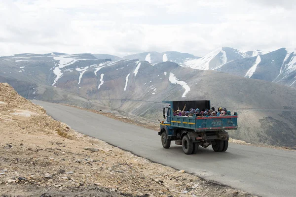 Ladakh India Taglang Pass Autopista Leh Manali Ladakh Jammu Cachemira — Foto de Stock