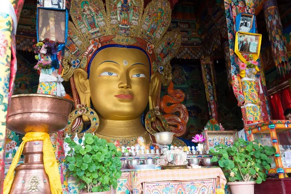 Ladakh Inde Statue Bouddha Monastère Thikse Thikse Gompa Ladakh Jammu — Photo