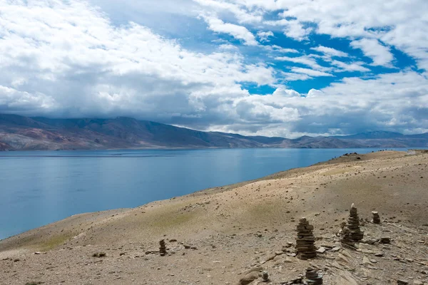 Ladakh India Lago Tso Moriri Changthang Plateau Ladakh Jammu Cachemira —  Fotos de Stock