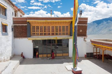 Zanskar, Hindistan - Zanskar, Ladakh, Jammu ve Kashmir 'deki Kursha Manastırı (Karsha Gompa).