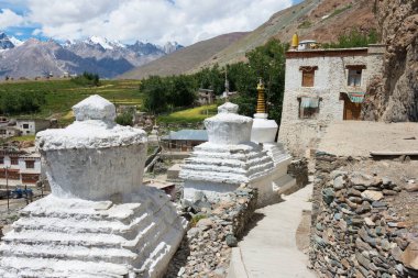 Zanskar, Hindistan - Zanskar, Ladakh, Jammu ve Kashmir 'deki Kursha Manastırı (Karsha Gompa).