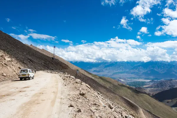 Ladakh India Hermosa Vista Panorámica Desde Entre Khardung Pass 5359M — Foto de Stock