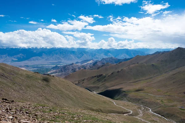 Ladakh India Hermosa Vista Panorámica Desde Entre Khardung Pass 5359M —  Fotos de Stock
