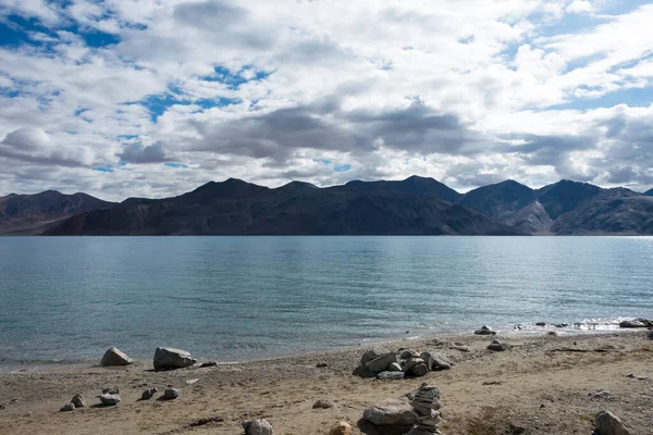 Ladakh India Pangong Lake View Spangmik Maan Ladakh Jammu Kashmir — Φωτογραφία Αρχείου