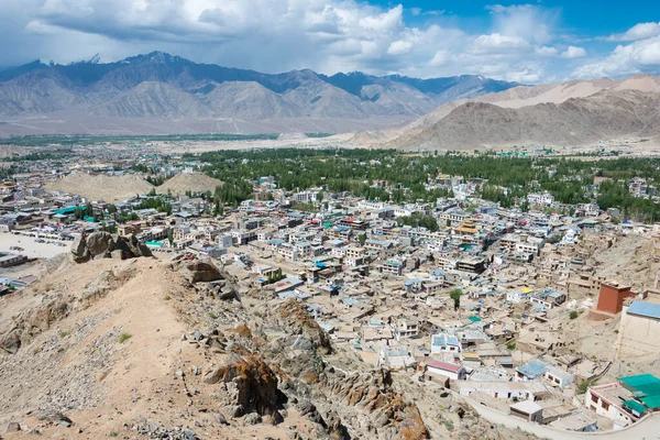 Ladakh Indie Widok Miasto Leh Klasztoru Namgyal Tsemo Namgyal Tsemo — Zdjęcie stockowe