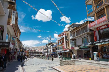 Ladakh, Hindistan - Leh, Ladakh, Jammu ve Kashmir 'deki ana pazar.