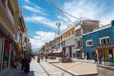 Ladakh, Hindistan - Leh, Ladakh, Jammu ve Kashmir 'deki ana pazar.