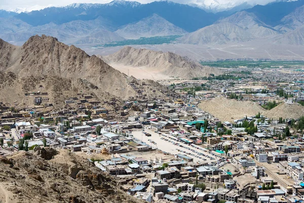 Ladakh India Hermosa Vista Panorámica Desde Namgyal Tsemo Monasterio Namgyal —  Fotos de Stock