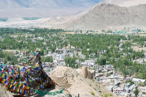 Ladakh India Bella Vista Panoramica Dal Monastero Namgyal Tsemo Namgyal — Foto Stock