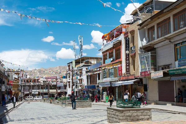 Ladakh Indie Główny Bazar Leh Ladakh Jammu Kaszmirze Indie — Zdjęcie stockowe