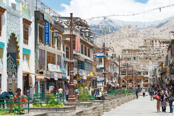 Ladakh India Bazar Principale Leh Ladakh Jammu Kashmir India — Foto Stock