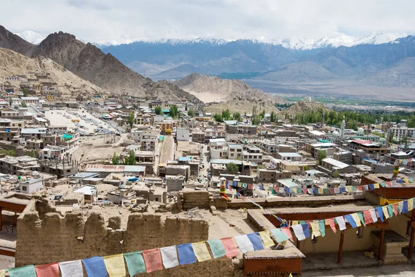 Ladakh India Hermosa Vista Panorámica Desde Leh Palace Leh Ladakh — Foto de Stock