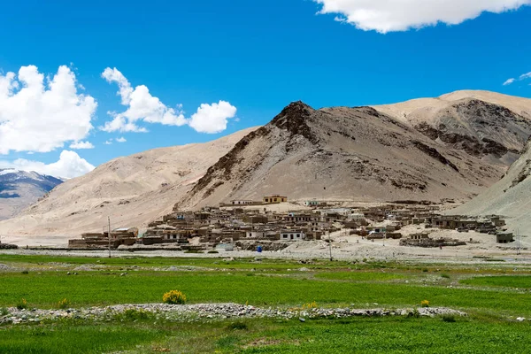 Ladakh India Hermosa Vista Panorámica Desde Entre Leh Lago Tso — Foto de Stock