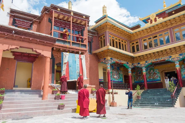 Ladakh Indie Mnisi Klasztorze Matho Matho Gompa Ladakh Jammu Kaszmirze — Zdjęcie stockowe