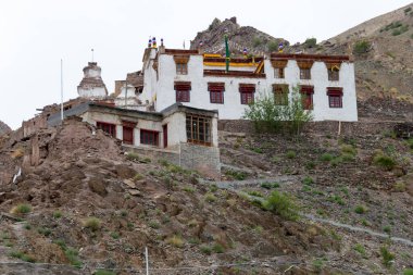 Ladakh, Hindistan - Leh, Ladakh, Jammu ve Kashmir 'deki Sumda Chun Manastırı. Manastır aslında 10-11. yüzyılda inşa edildi..