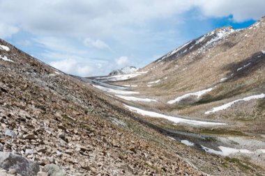 Ladakh, Hindistan - Pangong Tso ve Leh arasında Ladakh, Jammu ve Kaşmir, Hindistan 'dan güzel manzara.