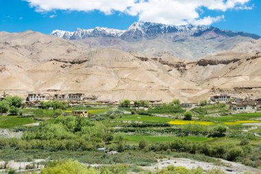 Ladakh, Hindistan - Ladakh, Jammu ve Kashmir, Hindistan 'da Lamayuru ve Kargil Arasından güzel manzara.