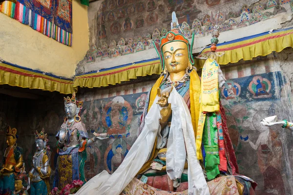 Ladakh Inde Statue Bouddha Monastère Tingmosgang Tingmosgang Gompa Dans Vallée — Photo