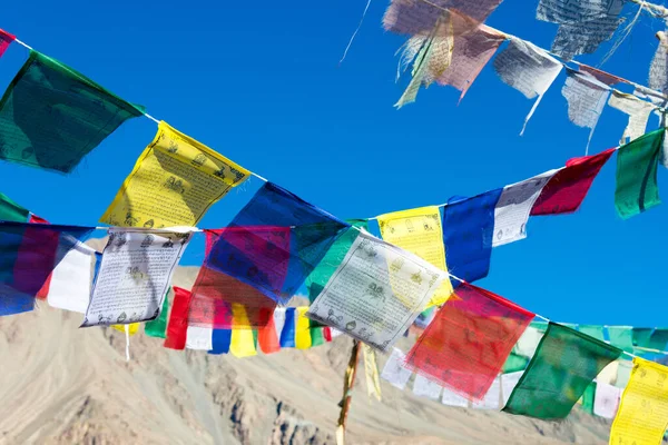 Ladakh India Tibetan Prayer Flag Turtuk Monastery Turtuk Gompa Turtuk — Stock Photo, Image