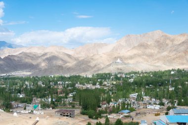 Ladakh, Hindistan - Ladakh, Jammu ve Kashmir, Hindistan 'daki Leh ve Nubra Vadisi arasında güzel manzara.