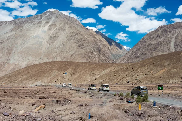 Ladakh India Hermosa Vista Panorámica Desde Entre Leh Nubra Valley — Foto de Stock