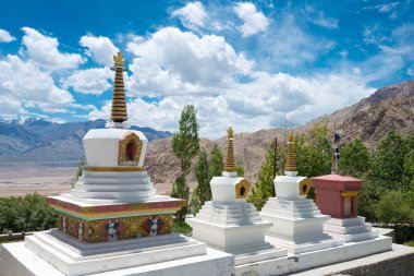 Ladakh, Hindistan - Leh, Ladakh, Jammu ve Kashmir 'deki Phyang Manastırı. Manastır aslında 1515 yılında inşa edildi..