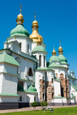 Kiev, Ukrayna - Kiev, Ukrayna 'daki Aziz Sophia Katedrali. Dünya Mirası Katedrali 'nin bir parçası olan Kiev: Saint-Sophia Katedrali ve İlgili Manastır Binaları, Kiev-Pechersk Lavra.