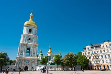 Kiev, Ukrayna - Kiev, Ukrayna 'daki Aziz Sophia Katedrali. Dünya Mirası Katedrali 'nin bir parçası olan Kiev: Saint-Sophia Katedrali ve İlgili Manastır Binaları, Kiev-Pechersk Lavra.