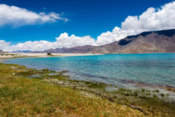 Ladakh Inde Vue Sur Lac Pangong Depuis Entre Kakstet Chushul — Photo