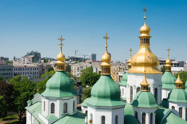 Kiev, Ukrayna - Kiev, Ukrayna 'daki Aziz Sophia Katedrali. Dünya Mirası Katedrali 'nin bir parçası olan Kiev: Saint-Sophia Katedrali ve İlgili Manastır Binaları, Kiev-Pechersk Lavra.
