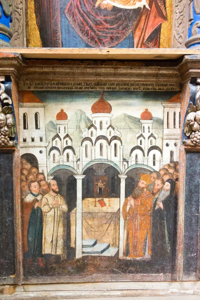 Drohobych Ουκρανία Αρχαία Τοιχογραφία Στην Εκκλησία Του Αγίου Γεωργίου Στο — Φωτογραφία Αρχείου