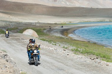 Ladakh, Hindistan - Pangong Gölü manzaralı Ladakh, Jammu ve Kashmir, Hindistan.