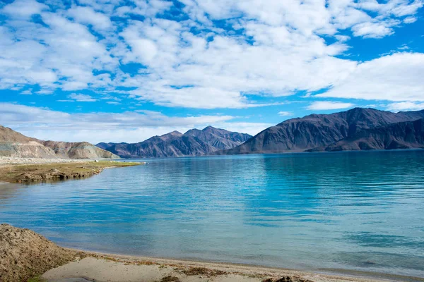 Ladakh Indien Blick Auf Den Pangong See Zwischen Merak Und — Stockfoto