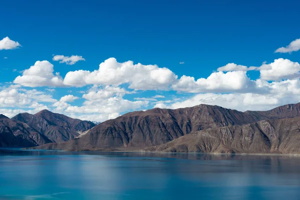 Ladakh India Vista Lago Pangong Desde Merak Village Ladakh Jammu — Foto de Stock