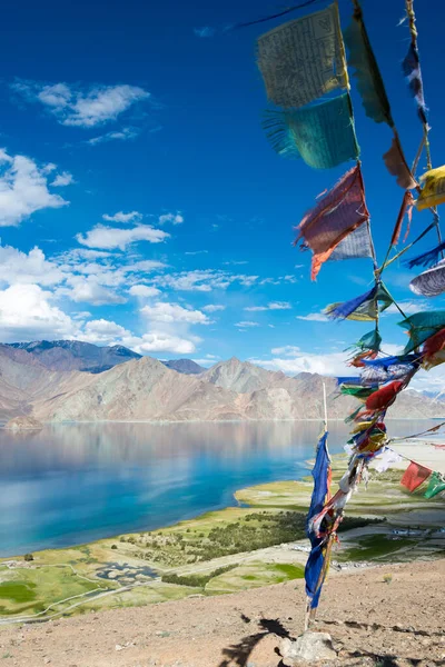 Ladakh Indien Blick Auf Den Pangong See Vom Dorf Merak — Stockfoto