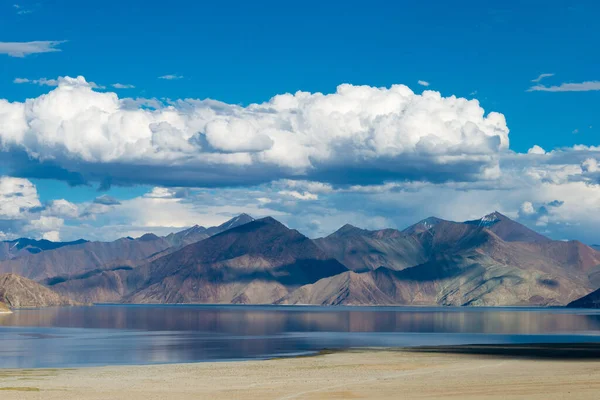 Ladakh India Vista Lago Pangong Desde Merak Village Ladakh Jammu — Foto de Stock