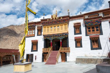 Ladakh, Hindistan - Ladakh, Jammu ve Kashmir 'deki Likir Manastırı (Likir Gompa). Manastır 1065 yılında yeniden inşa edildi..