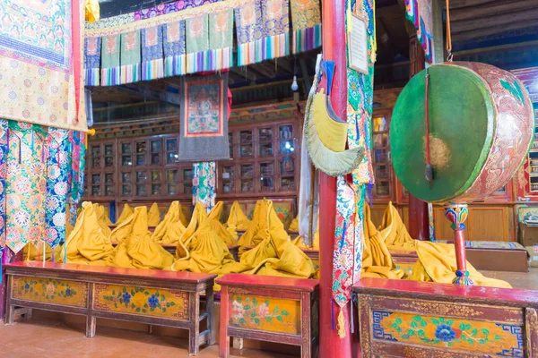 Ladakh, Hindistan - Ladakh, Jammu ve Kashmir 'deki Likir Manastırı (Likir Gompa). Manastır 1065 yılında yeniden inşa edildi..