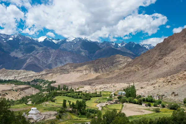 Ladakh India Bella Vista Panoramica Dal Monastero Likir Likir Gompa — Foto Stock