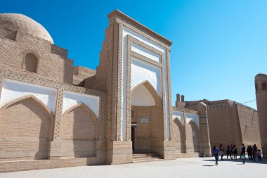 Khiva, Özbekistan - Özbekistan 'ın Khiva kentindeki antik Itchan Kala kenti. Itchan Kala Unesco Dünya Mirası Bölgesi.