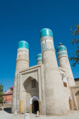 Buhara, Özbekistan - Buhara, Özbekistan 'da Chor Minor. Buhara Dünya Mirası Tarihi Merkezi 'nin bir parçasıdır..