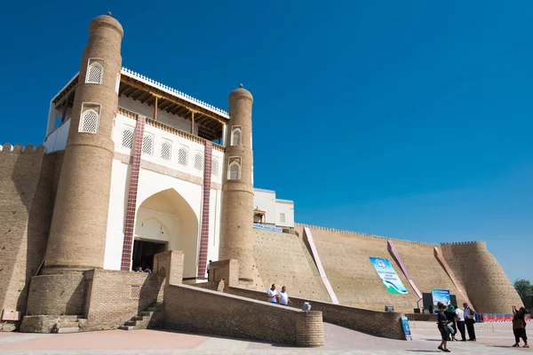 Bukhara Uzbekistán Archa Pevnost Bucharě Uzbekistán Součástí Památkově Chráněného Historického — Stock fotografie
