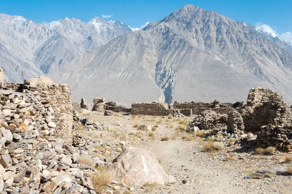 Montagnes Pamir Tadjikistan Ruines Fort Yamchun Dans Vallée Wakhan Gorno — Photo