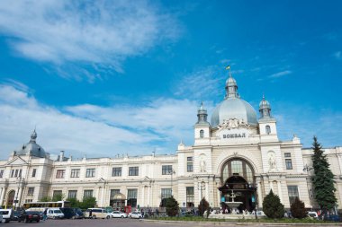 Lviv, Ukrayna - Lviv, Ukrayna 'daki Lviv tren istasyonu.