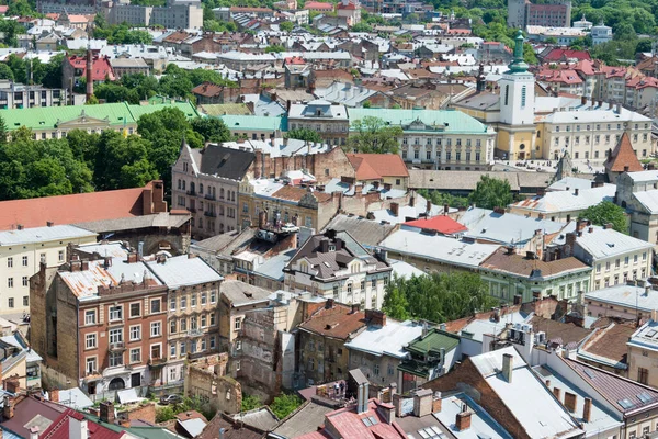 Lviv Ukraine Cityscape View City Hall Old City Lviv Ukraine — Stock Photo, Image