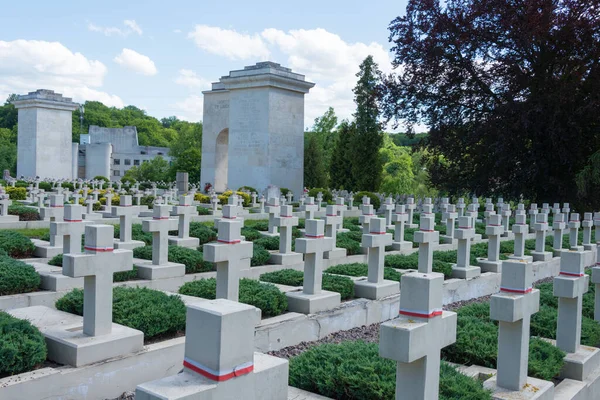 stock image Lviv, Ukraine - Lviv Defenders Cemetery in Lychakiv Cemetery. a famous and historic cemetery in Lviv, Ukraine.