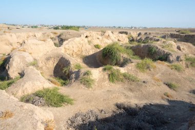 Semerkant, Özbekistan - Özbekistan 'da Antik Afrasiyab şehrinin kalıntıları (MÖ 500 - MS 1220). Semerkand 'ın bir parçasıdır - Kültür Kavşağı Dünya Mirası Alanı.