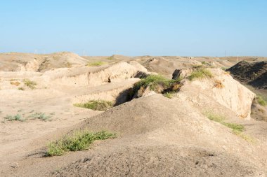Semerkant, Özbekistan - Özbekistan 'da Antik Afrasiyab şehrinin kalıntıları (MÖ 500 - MS 1220). Semerkand 'ın bir parçasıdır - Kültür Kavşağı Dünya Mirası Alanı.