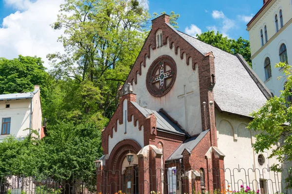Lviv, Ukrayna - Vaftizci Yahya 'nın Tapınağı Lviv, Ukrayna' daki Eski Şehir 'de. Dünya Mirası Alanının bir parçasıdır - L 'viv - Tarih Merkezi Topluluğu.