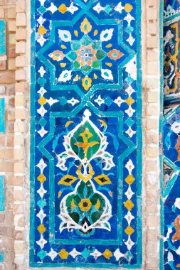 Semerkand, Özbekistan - Gur-e-Amir Anıtmezar 'nın detayları. Semerkant, Özbekistan 'da ünlü bir dünya mirası sahası.